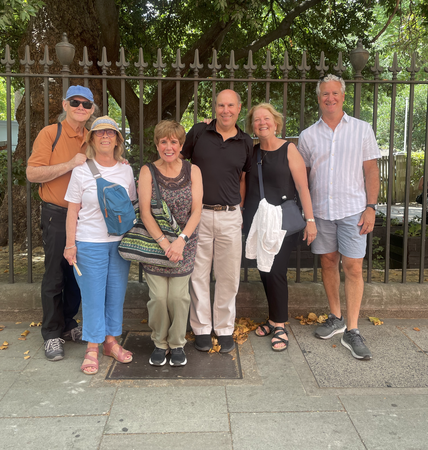 Maxine with happy tour guests in Bloomsbury, London